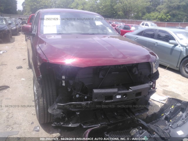 1C4RDJDG2KC651754 - 2019 DODGE DURANGO GT MAROON photo 6