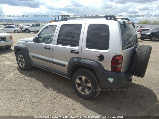 1J4GL38KX5W566873 - 2005 JEEP LIBERTY RENEGADE SILVER photo 3