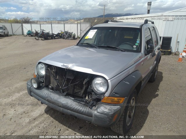 1J4GL38KX5W566873 - 2005 JEEP LIBERTY RENEGADE SILVER photo 6