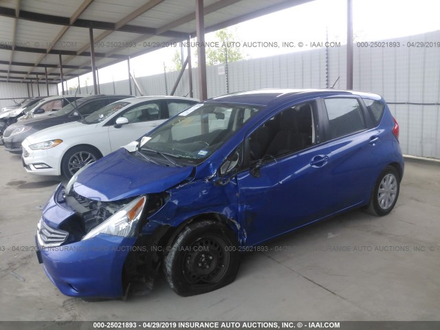 3N1CE2CP1FL368642 - 2015 NISSAN VERSA NOTE S/S PLUS/SV/SL/SR BLUE photo 2