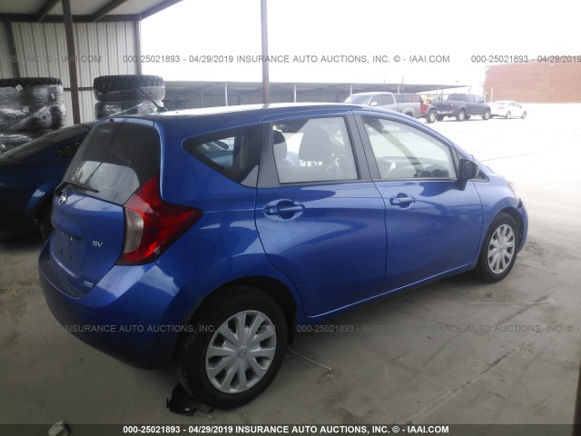 3N1CE2CP1FL368642 - 2015 NISSAN VERSA NOTE S/S PLUS/SV/SL/SR BLUE photo 4