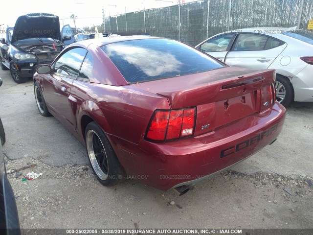 1FAFP48Y13F372719 - 2003 FORD MUSTANG COBRA SVT RED photo 3