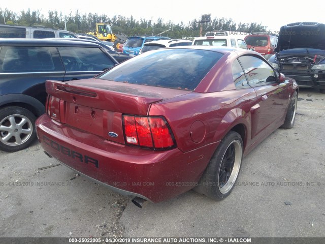 1FAFP48Y13F372719 - 2003 FORD MUSTANG COBRA SVT RED photo 4