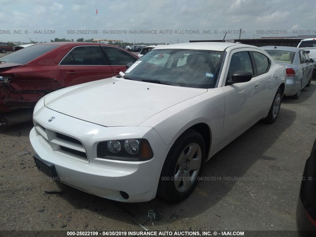 2B3KA43R28H184289 - 2008 DODGE CHARGER WHITE photo 2