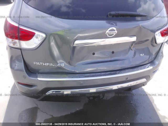 5N1AR2MN4GC625727 - 2016 NISSAN PATHFINDER S/SV/SL/PLATINUM GRAY photo 6