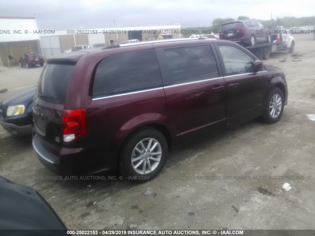 2C4RDGCG8KR579728 - 2019 DODGE GRAND CARAVAN SXT MAROON photo 4