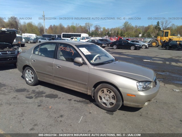 KMHDN45D72U366499 - 2002 HYUNDAI ELANTRA GLS/GT BEIGE photo 1