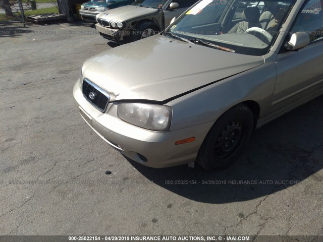 KMHDN45D72U366499 - 2002 HYUNDAI ELANTRA GLS/GT BEIGE photo 6