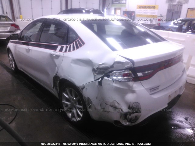 1C3CDFBA8DD288136 - 2013 DODGE DART SXT WHITE photo 3