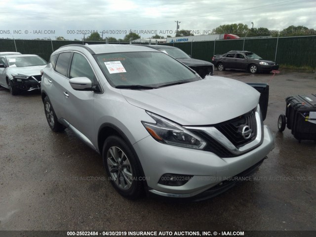 5N1AZ2MG4JN140467 - 2018 NISSAN MURANO S/SL/SV/PLATINUM SILVER photo 1