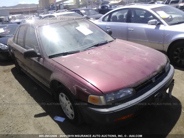 JHMCB7645NC000252 - 1992 HONDA ACCORD DX/LX RED photo 1