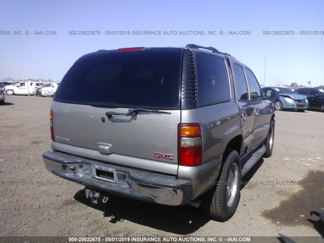 1GKEC13Z93J324855 - 2003 GMC YUKON GRAY photo 4