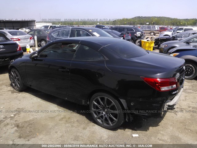 JTHFE2C23A2500890 - 2010 LEXUS IS 350 BLACK photo 3