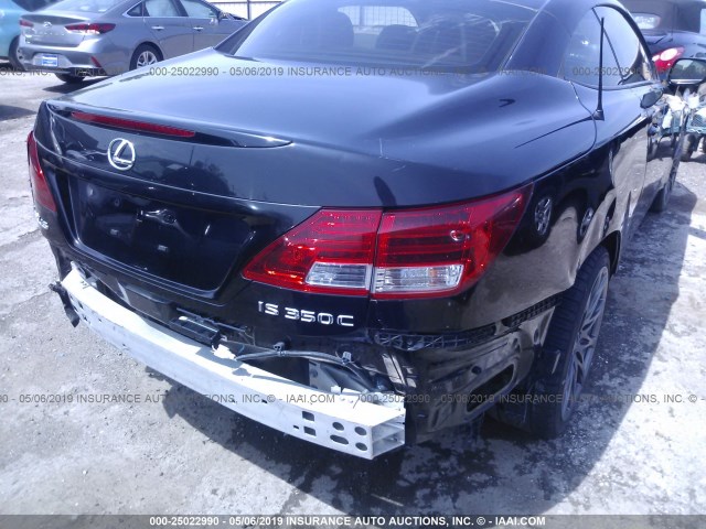 JTHFE2C23A2500890 - 2010 LEXUS IS 350 BLACK photo 6