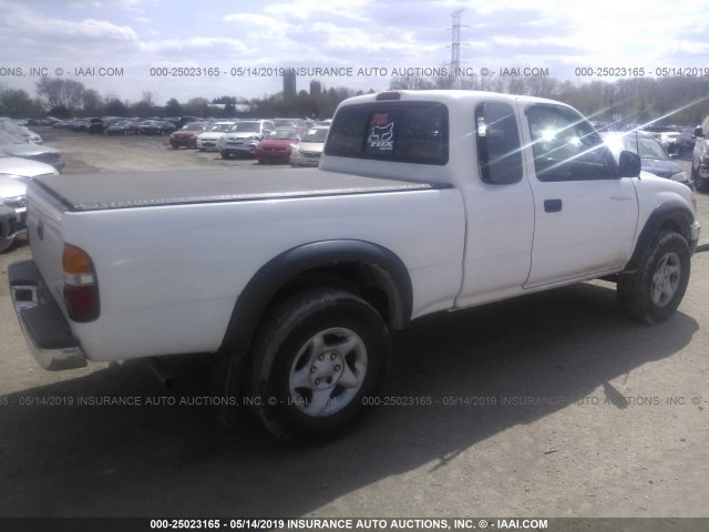 5TESN92N51Z747893 - 2001 TOYOTA TACOMA XTRACAB PRERUNNER WHITE photo 4