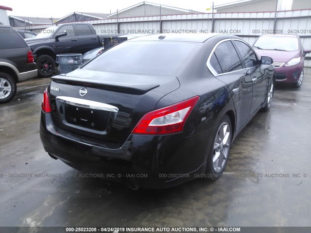 1N4AA5AP4AC852898 - 2010 NISSAN MAXIMA S/SV BLACK photo 4