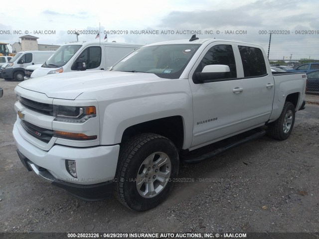 3GCUKREC9GG191152 - 2016 CHEVROLET SILVERADO K1500 LT WHITE photo 2