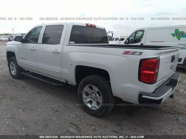 3GCUKREC9GG191152 - 2016 CHEVROLET SILVERADO K1500 LT WHITE photo 3