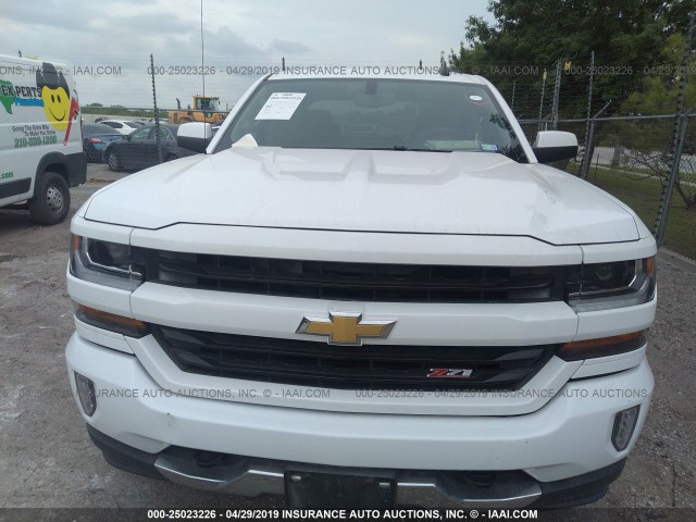 3GCUKREC9GG191152 - 2016 CHEVROLET SILVERADO K1500 LT WHITE photo 6