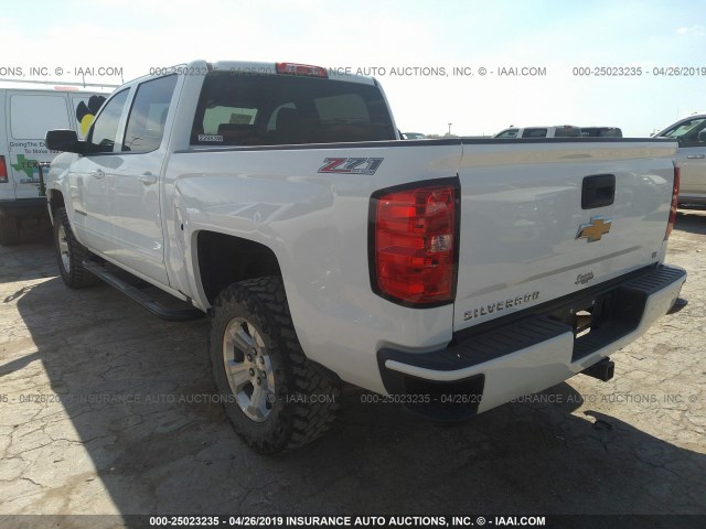 3GCUKREC4HG234748 - 2017 CHEVROLET SILVERADO K1500 LT WHITE photo 3