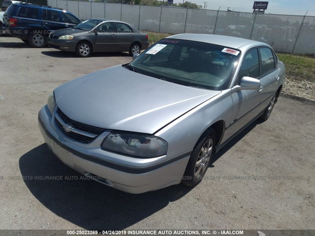 2G1WF52E659134645 - 2005 CHEVROLET IMPALA SILVER photo 2