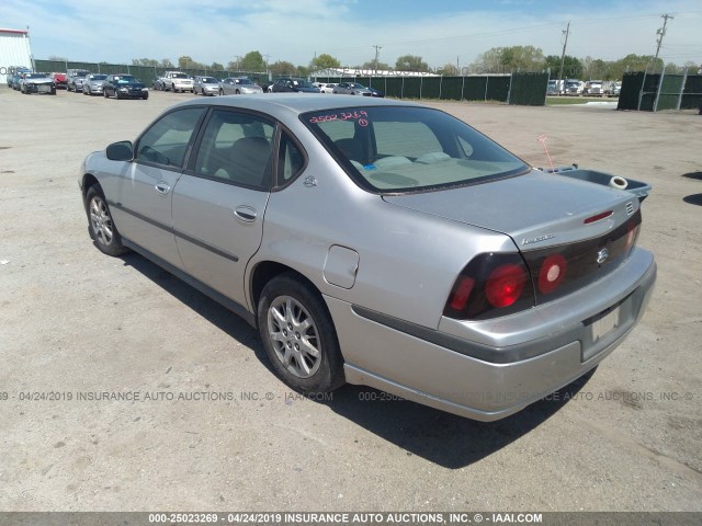 2G1WF52E659134645 - 2005 CHEVROLET IMPALA SILVER photo 3