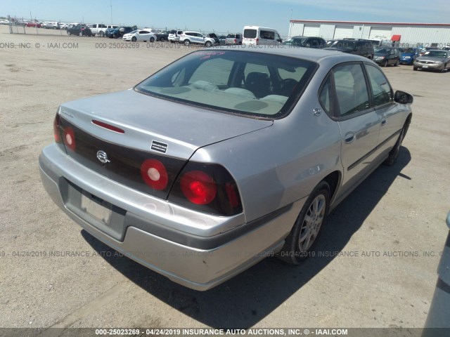 2G1WF52E659134645 - 2005 CHEVROLET IMPALA SILVER photo 4