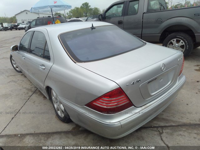 WDBNG83J93A342984 - 2003 MERCEDES-BENZ S 430 4MATIC SILVER photo 3