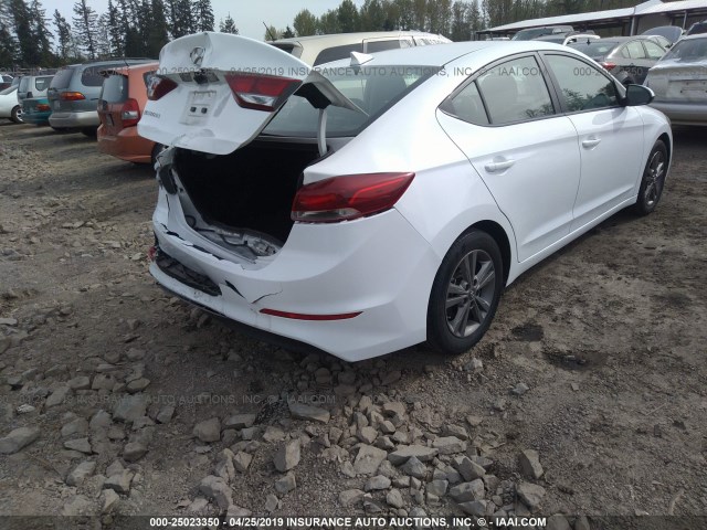 5NPD84LF4JH252243 - 2018 HYUNDAI ELANTRA SEL/VALUE/LIMITED WHITE photo 4