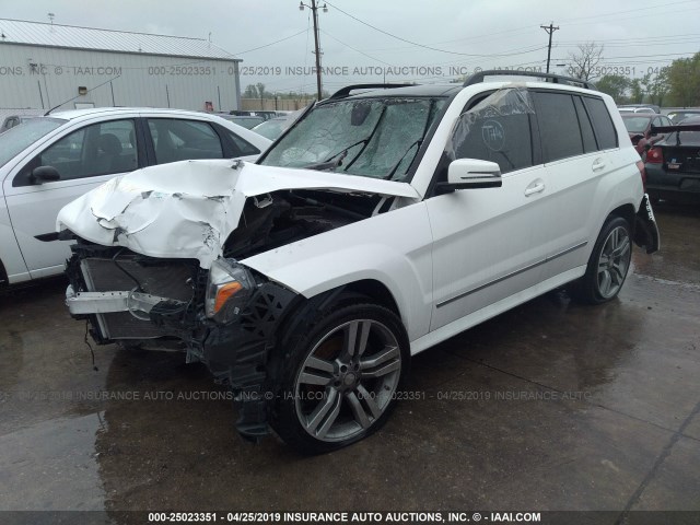 WDCGG8JB4DG089488 - 2013 MERCEDES-BENZ GLK 350 4MATIC WHITE photo 2