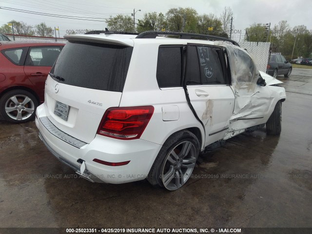 WDCGG8JB4DG089488 - 2013 MERCEDES-BENZ GLK 350 4MATIC WHITE photo 4