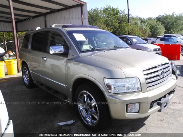 5N3AA08CX4N812417 - 2004 INFINITI QX56 BEIGE photo 1