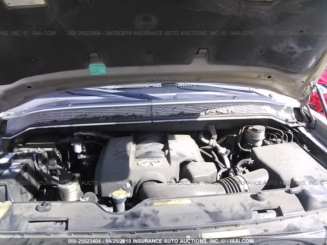 5N3AA08CX4N812417 - 2004 INFINITI QX56 BEIGE photo 10