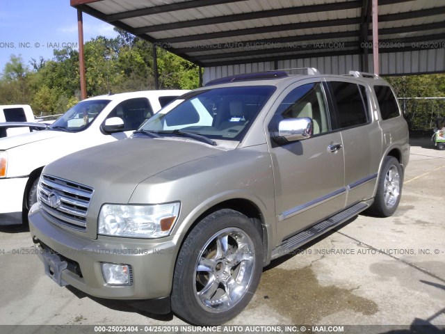 5N3AA08CX4N812417 - 2004 INFINITI QX56 BEIGE photo 2