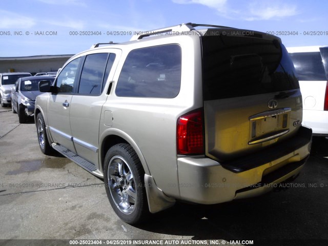 5N3AA08CX4N812417 - 2004 INFINITI QX56 BEIGE photo 3