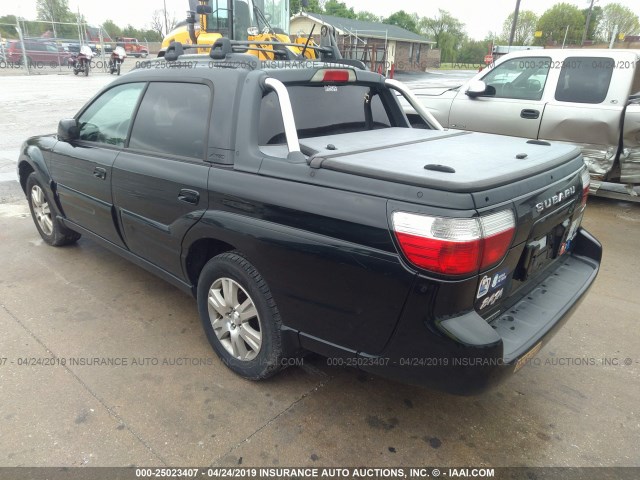 4S4BT63C265100150 - 2006 SUBARU BAJA BLACK photo 3