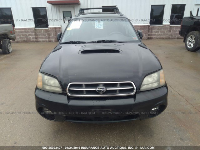 4S4BT63C265100150 - 2006 SUBARU BAJA BLACK photo 6