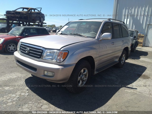 JTEHT05J112009366 - 2001 TOYOTA LAND CRUISER  GOLD photo 2