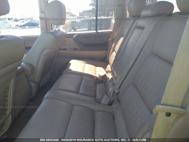 JTEHT05J112009366 - 2001 TOYOTA LAND CRUISER  GOLD photo 8