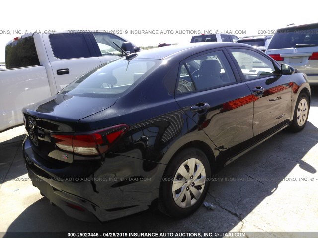 3KPA24AB4JE079378 - 2018 KIA RIO LX/S BLACK photo 4