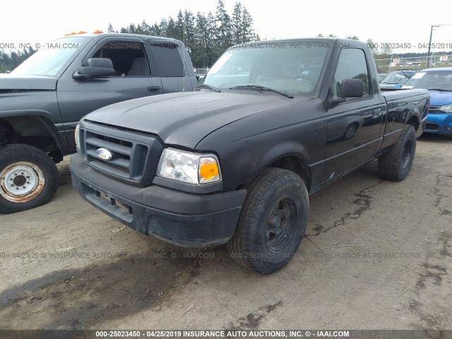 1FTYR10DX4PA76792 - 2004 FORD RANGER BLACK photo 2