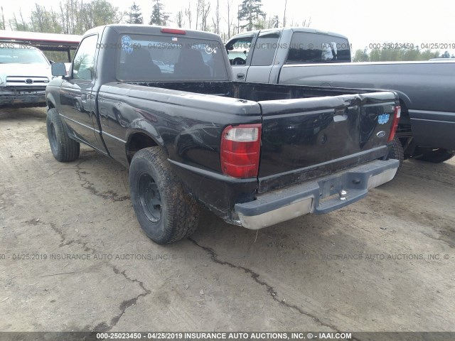 1FTYR10DX4PA76792 - 2004 FORD RANGER BLACK photo 3