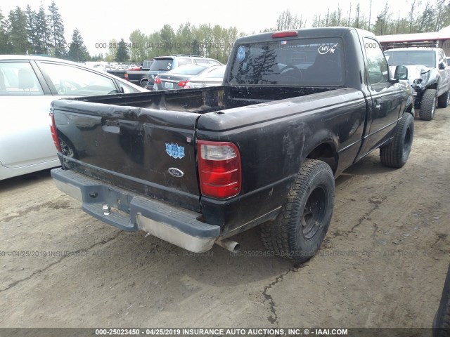 1FTYR10DX4PA76792 - 2004 FORD RANGER BLACK photo 4