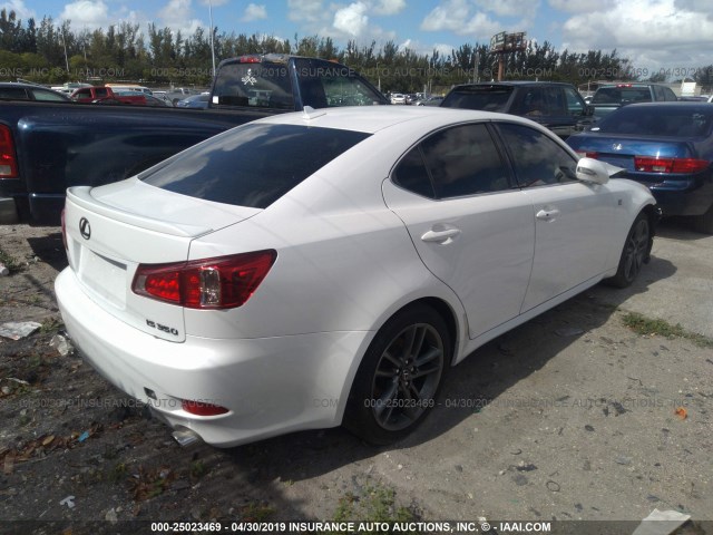 JTHBF5C21D5189881 - 2013 LEXUS IS 250 WHITE photo 4