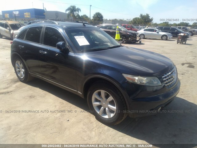 JNRAS08W25X220374 - 2005 INFINITI FX35 Dark Blue photo 1