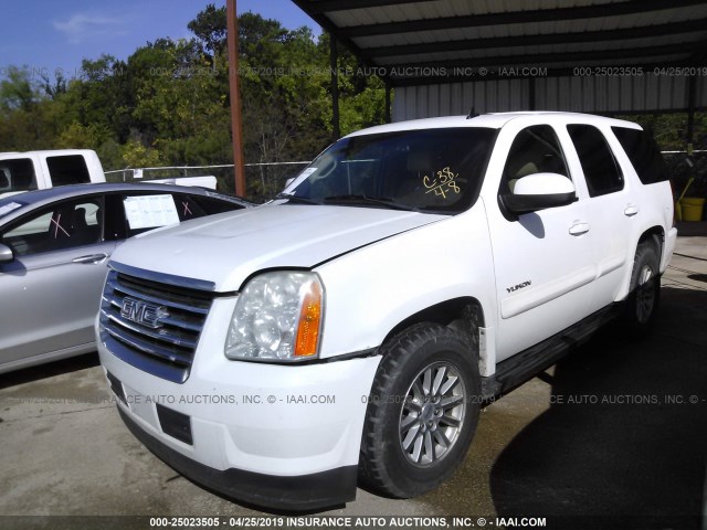 1GKFK13518R229753 - 2008 GMC YUKON HYBRID WHITE photo 2