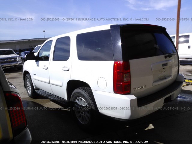 1GKFK13518R229753 - 2008 GMC YUKON HYBRID WHITE photo 3