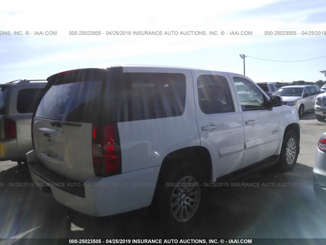 1GKFK13518R229753 - 2008 GMC YUKON HYBRID WHITE photo 4