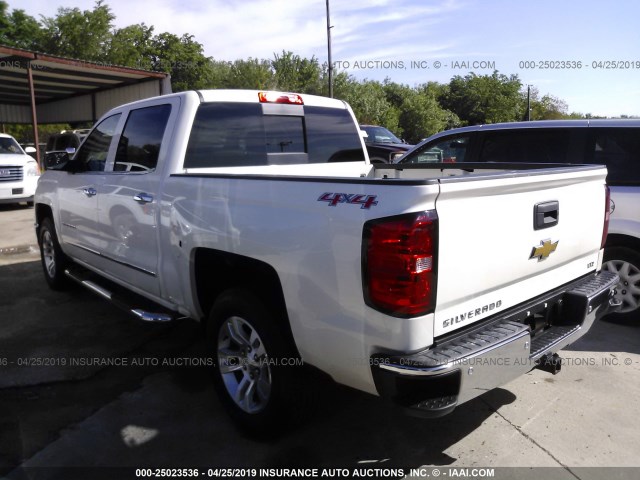 3GCUKSECXFG154407 - 2015 CHEVROLET SILVERADO K1500 LTZ WHITE photo 3