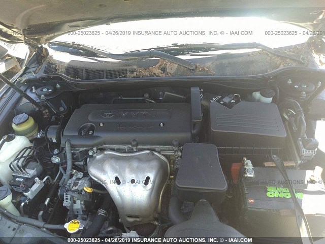 4T4BE46K78R028524 - 2008 TOYOTA CAMRY CE/LE/XLE/SE BLACK photo 10